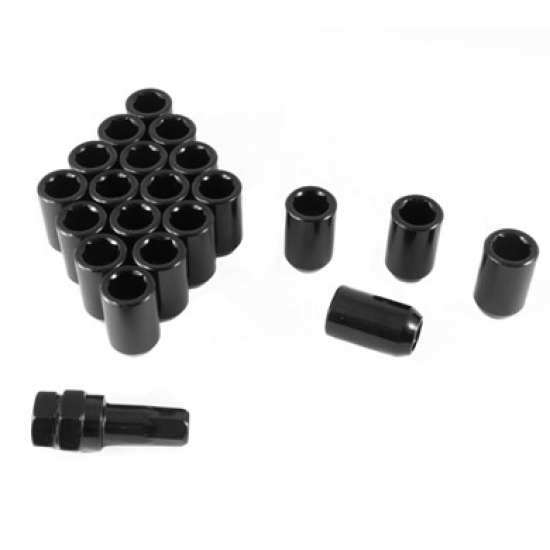 Radmuttern Kegelbund 60° | Für Alufelgen Schwarz  M12x1,5