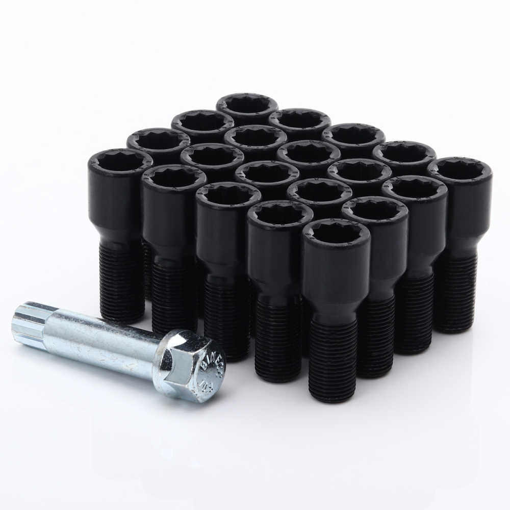 Radschrauben 60° Kegelbund | M14x1,5 Schwarz